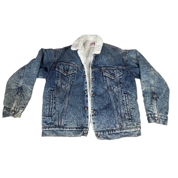 Levi's Other - Levi Sherpa Jean Jacket San Francisco MediumUSA Made 80's Trucker Vintage Levi's